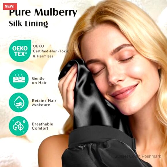 Double Layer Silk Bonnet Adjustable Non-Slip Sleep Cap Hair Care